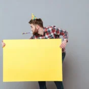 Online Meme Maker 228 attractive-birthday-man-skateboard-holding-blank-board_171337-18459