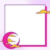 Online Meme Maker 243 pop-art-pink-crescent-moon-with-yellow-clouds-frame_53876-114914